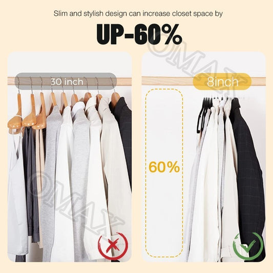 Non Slip Clothes Hanger Velvet Hanger Set Pants Organizer Clip Holder Closet Organization