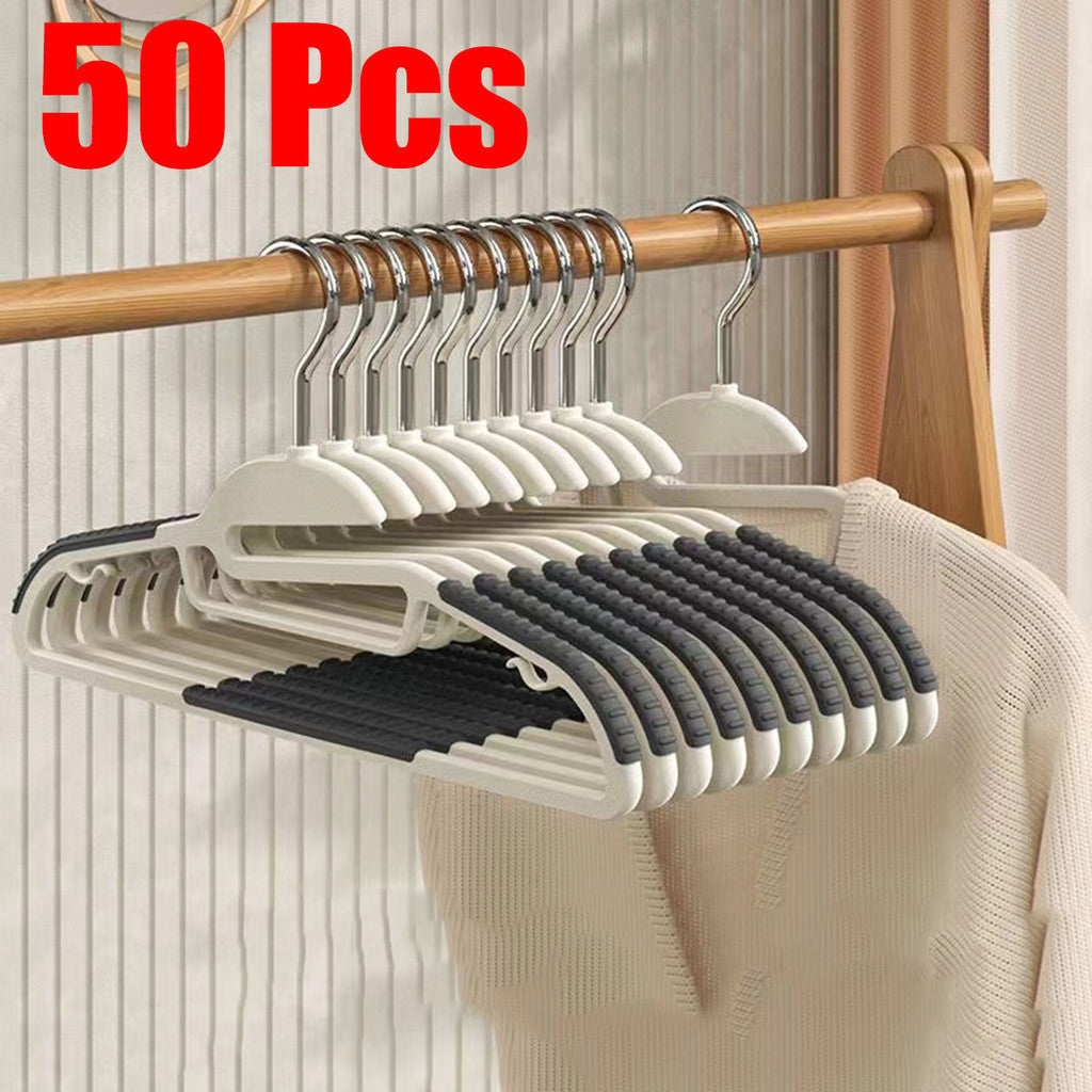 50 Sets Non-Slip Velvet Hangers Strong Durable Space Saving Clothes and Coat Organizer